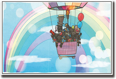 

Characters in Hot air balloon Fine Art Print(12 inch X 18 inch, Rolled)
