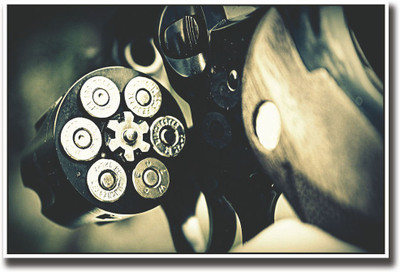 

Gun and bullets Fine Art Print(12 inch X 18 inch, Rolled)