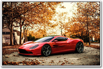 

Aston martin SuperCar Inspired Paper Print(12 inch X 18 inch)