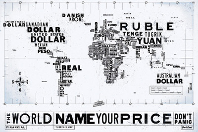

TMS World Mape -Currency Paper Print(12 inch X 18 inch, Rolled)