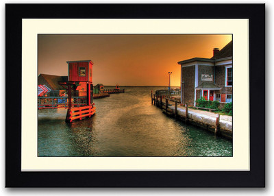

Beautiful River Side House Fine Art Print(14 inch X 20 inch, Framed)