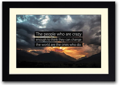 

Steve Jobs People Who Are Crazy Quote Fine Art Print(14 inch X 20 inch, Framed)