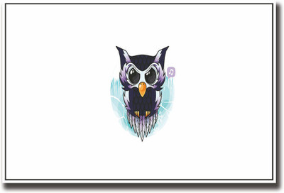 

Purple owl Fine Art Print(12 inch X 18 inch, Rolled)