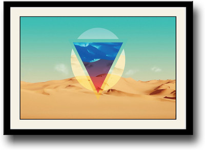 

Triangle and dessert abstract Fine Art Print(10 inch X 14 inch, Framed)