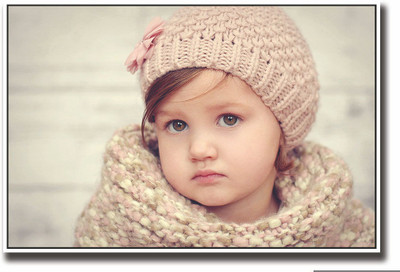 Posterhouzz Cute Girl with hat Fine Art Print(12 inch X 18 inch, Rolled)
