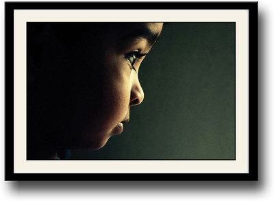 Baby looking Fine Art Print(10 inch X 14 inch, Framed)