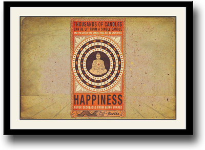 

Buddhism Happiness Quote Fine Art Print(10 inch X 14 inch, Framed)