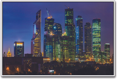 

Skyscrapers Lights View Paper Print(12 inch X 18 inch)