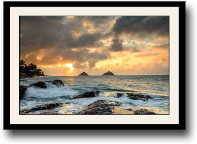 

Sunrise At Lanikai Point Hawaii Fine Art Print(10 inch X 14 inch, Framed)