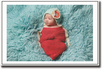 

Cute little baby wrapped in red Fine Art Print(12 inch X 18 inch, Rolled)