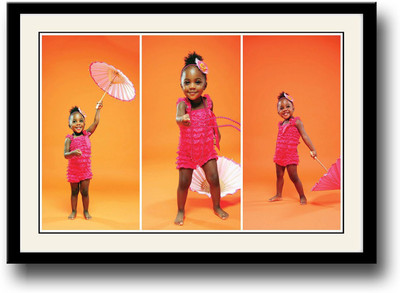 

Girl with pink umbrella Fine Art Print(10 inch X 14 inch, Framed)