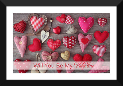 

Tallenge - Valentine’s Day Gift - Will you be my Valentine! - Premium Quality A3 Size Framed Poster Paper Print(17 inch X 12 inch, Framed)