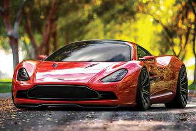 

RED SPORTS CAR 12X18 INCHES Fine Art Print(12 inch X 18 inch)