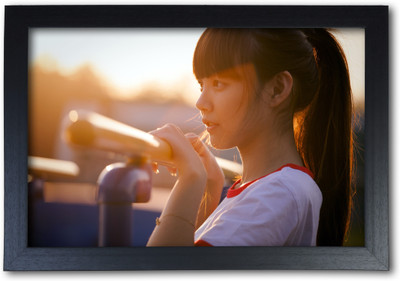 

Cute Girl Poster (Ver. 2) with Frame Paper Print(14 inch X 20 inch, Streched)
