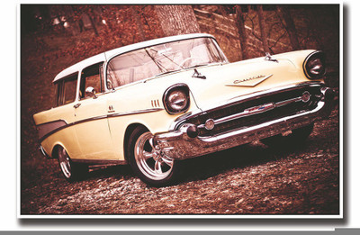 

Posterhouzz Vintage car in yellow colour Fine Art Print(12 inch X 18 inch, Rolled)