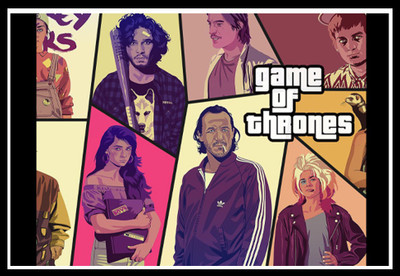 

Game of Thrones GTA Style Paper Print(18 inch X 12 inch)
