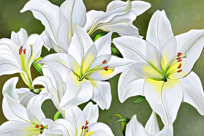 

Floral Painting Canvas Art(12 inch X 18 inch, Rolled)