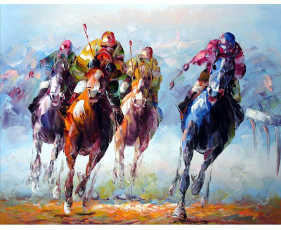 

Horse Game-Polo - Medium Size Ready To Frame Rolled Digital Art Print On Photographic Paper(24 inch X 18 inch, Rolled)