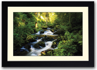 

Water Flowing Scenery Fine Art Print(14 inch X 20 inch, Framed)