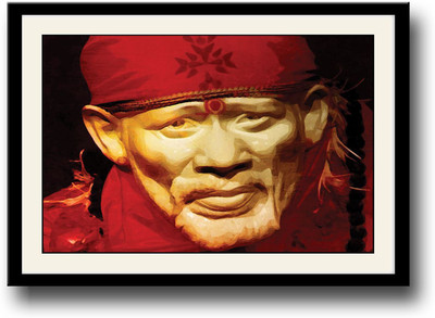 

Sai baba Fine Art Print(10 inch X 14 inch, Framed)