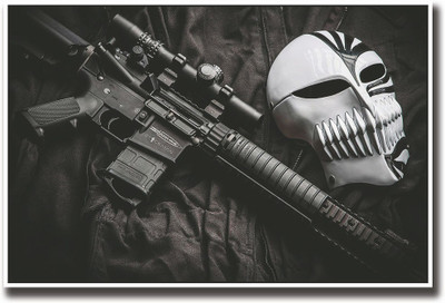 

Gun and Mask Fine Art Print(12 inch X 18 inch, Rolled)