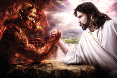 

God Vs Devil Paper Poster 12"x18" Paper Print(13 inch X 19 inch, Rolled)