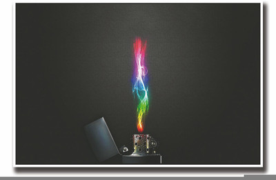 

Posterhouzz Lighter with colored flames Fine Art Print(12 inch X 18 inch, Rolled)