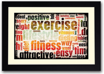 

Motivational Fitness Typography Fine Art Print(14 inch X 20 inch, Framed)