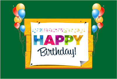 

Happy Birthday Wallpaper Paper Print(13 inch X 19 inch, Rolled)