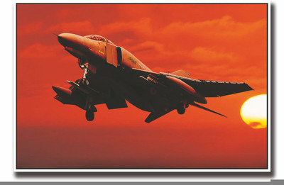 

Posterhouzz Fighter plane flying during sunset Fine Art Print(12 inch X 18 inch, Rolled)