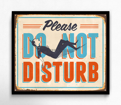 Seven Rays Please do not Disturb Pin Up Framed (Small)(15 inch X 13 inch)