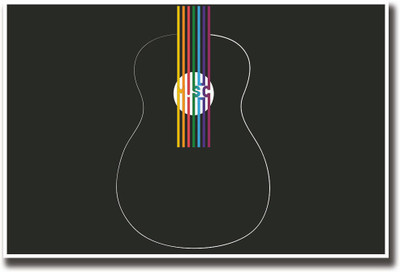 

Music guitar Fine Art Print(12 inch X 18 inch, Rolled)