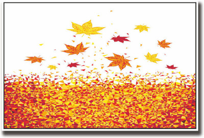 

Mosaic Autumn leaves Fine Art Print(12 inch X 18 inch, Rolled)
