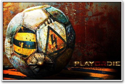 

Play or Die Football Paper Print(12 inch X 18 inch)