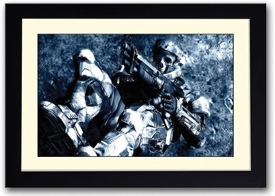 

Robot With Gun Fine Art Print(14 inch X 20 inch, Framed)