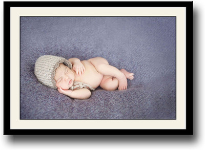 

Super cute baby with hat Fine Art Print(10 inch X 14 inch, Framed)