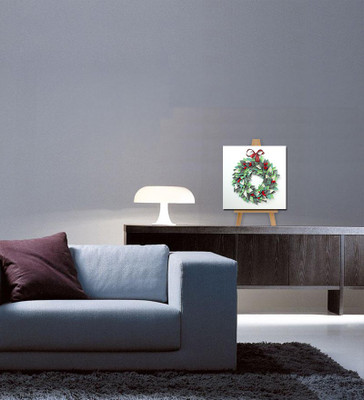

Tallenge Christmas Collection - Christmas Wreath Art - Gallery Wrap Canvas Art(7 inch X 7 inch, Stretched)