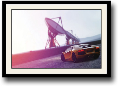 

Yellow Sports Car amazing Fine Art Print(10 inch X 14 inch, Framed)
