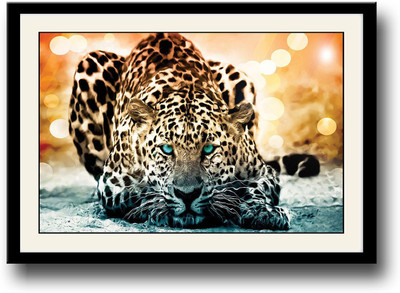 

Tiger with blue eyes Fine Art Print(10 inch X 14 inch, Framed)