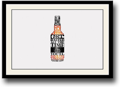 

Beer Typography Fine Art Print(10 inch X 14 inch, Framed)