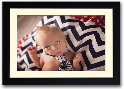 

Baby With Tie Looking Fine Art Print(14 inch X 20 inch, Framed)
