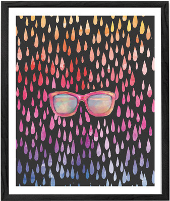 

Hulkut Walking in the rain Art Print with black frame 16 * 20 Inches Fine Art Print(22 inch X 1 inch, Framed)