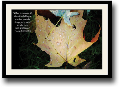 

Life Quote by Chesterton Fine Art Print(10 inch X 14 inch, Framed)