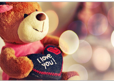 

Posterhouzz Teddy Says I Love You Paper Print(12 inch X 18 inch, Rolled)