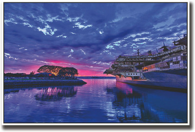 

Blue water and sky Fine Art Print(12 inch X 18 inch, Rolled)
