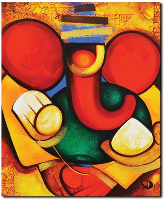 75% OFF on Stybuzz Modern Ganesha Yellow Frameless Canvas Art(22 inch X 18 inch) 75% OFF on Stybuzz Modern Ganesha Yellow Frameless Canvas Art(22 inch X 18 inch)