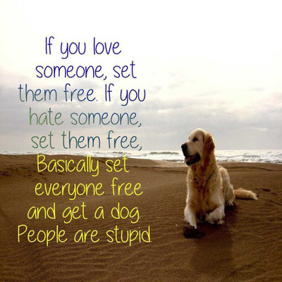

Get a Dog. People are Stupid Paper Print(12 inch X 12 inch, Rolled)