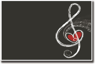 

Musical heart Fine Art Print(12 inch X 18 inch, Rolled)