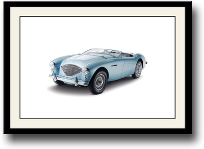 

Amazing blue vintage car Fine Art Print(10 inch X 14 inch, Framed)