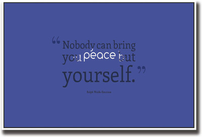 

Ralph Waldo Emerson Peace Quote Fine Art Print(12 inch X 18 inch, Rolled)